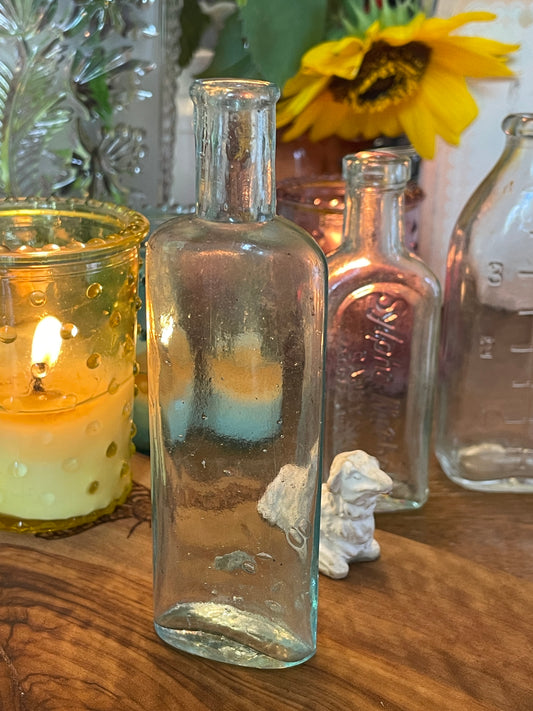 Vintage Light Blue Oval Pharmacy Bottle – Stillroom Bottles Collection – Bottle No. 8