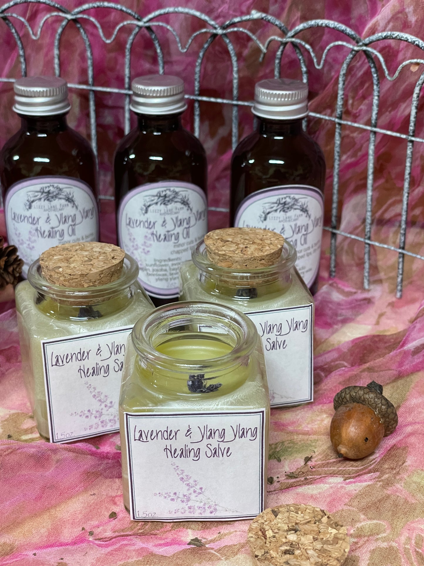 Lavender Healing Salve and Oil Set- Lizzy Lane Farm Apothecary