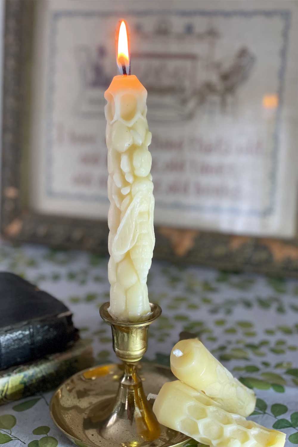 Bee & Honeycomb Beeswax Taper Set – For Quiet Glow & Everyday Ritual