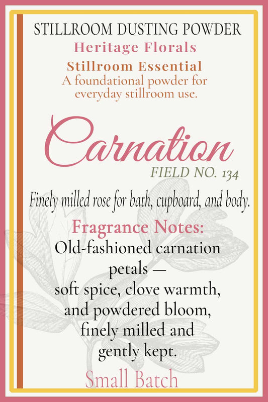 Field No. 134 — Carnation | Stillroom Dusting Powder | Talc Free Body Powder