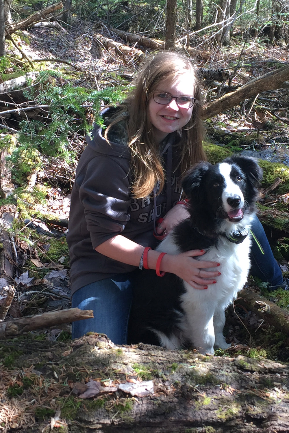 What a sweet team a beautiful picture of Daisy and Buddy enjoying the mountain adventure