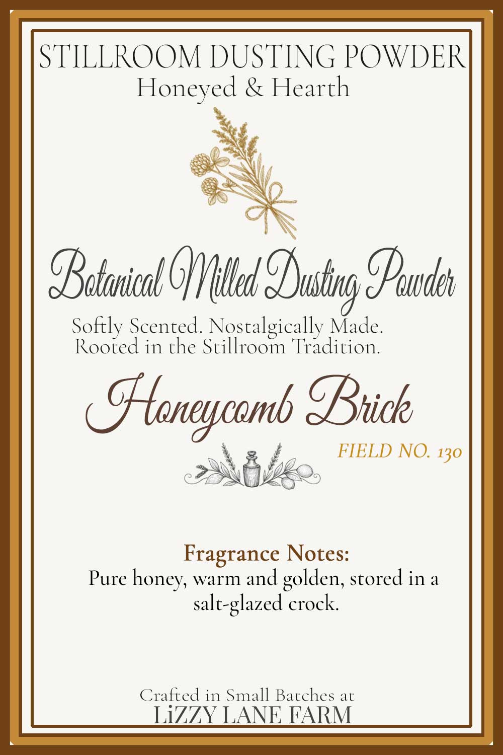 Honeycomb Brick seasonal dusting powder. for the lovers of honey and nature
