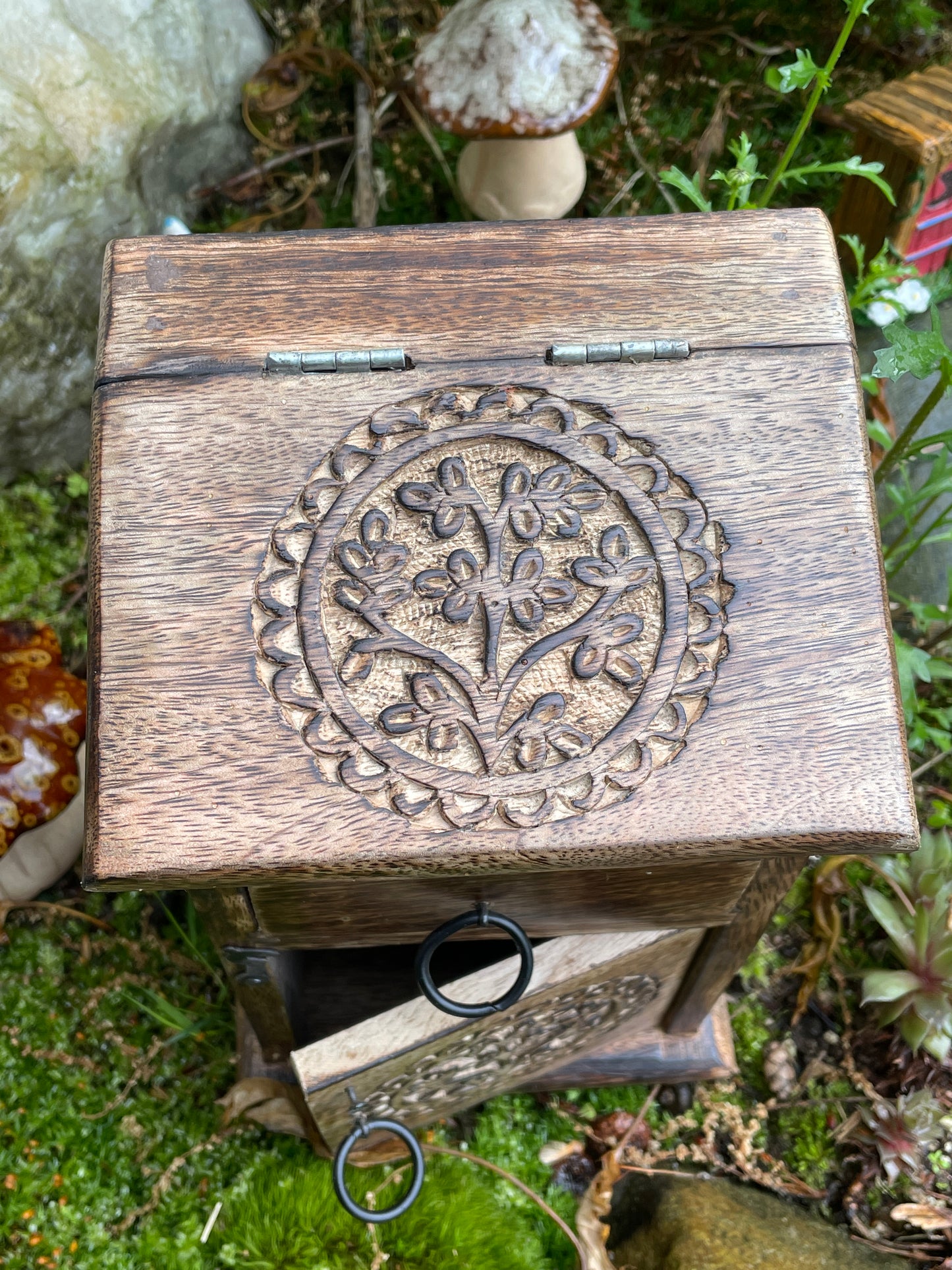 Tree Of Life Herb Chest | Wooden Herb Chest | Wooden Box-Apothecary Box | Crystal Storage | Altar Box