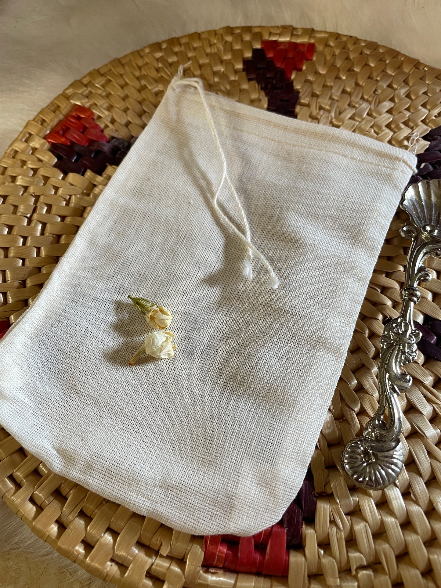 Large Tea Bag | 1 Reusable 100% Cotton Muslin Teapot Bag | Eco-Friendly Bag | Essential Tea Accessory