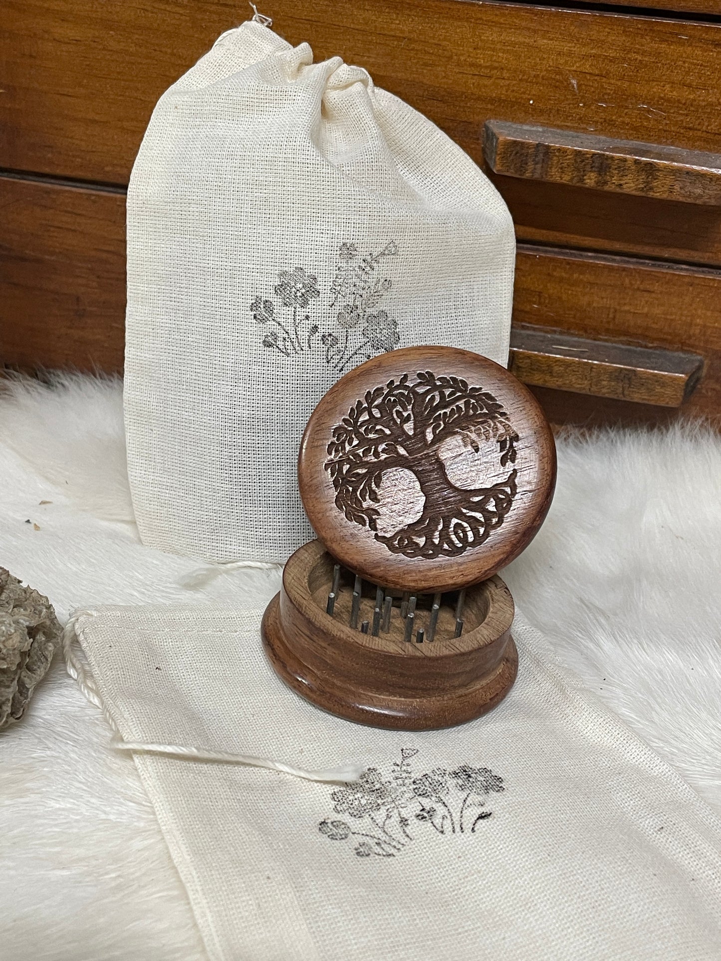 Tree of Life Wooden GRINDER | Herb Grinder