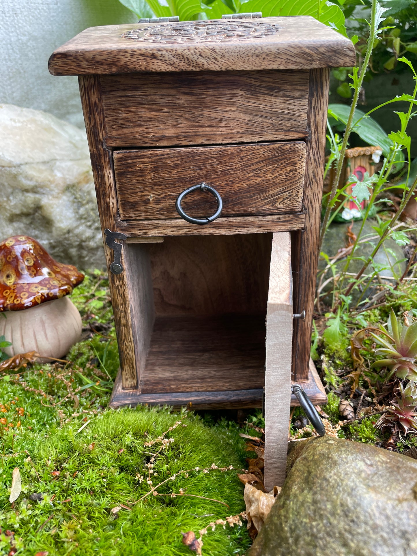 Tree Of Life Herb Chest | Wooden Herb Chest | Wooden Box-Apothecary Box | Crystal Storage | Altar Box