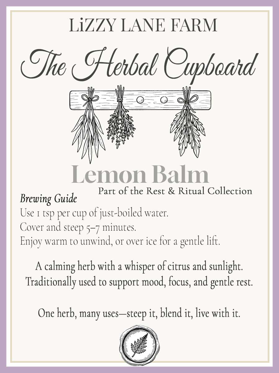 Lemon Balm Leaf Tea | Loose Single-Herb Herbal Tea | Caffeine-Free