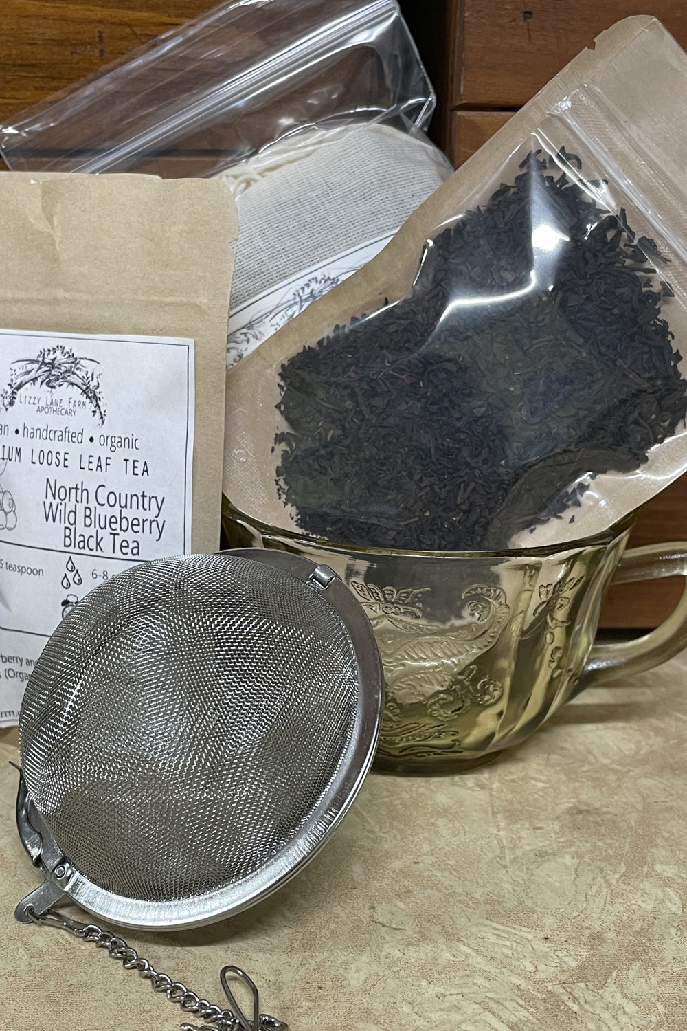 North Country Wild Blueberry Black Tea | Organic Loose Leaf Tea