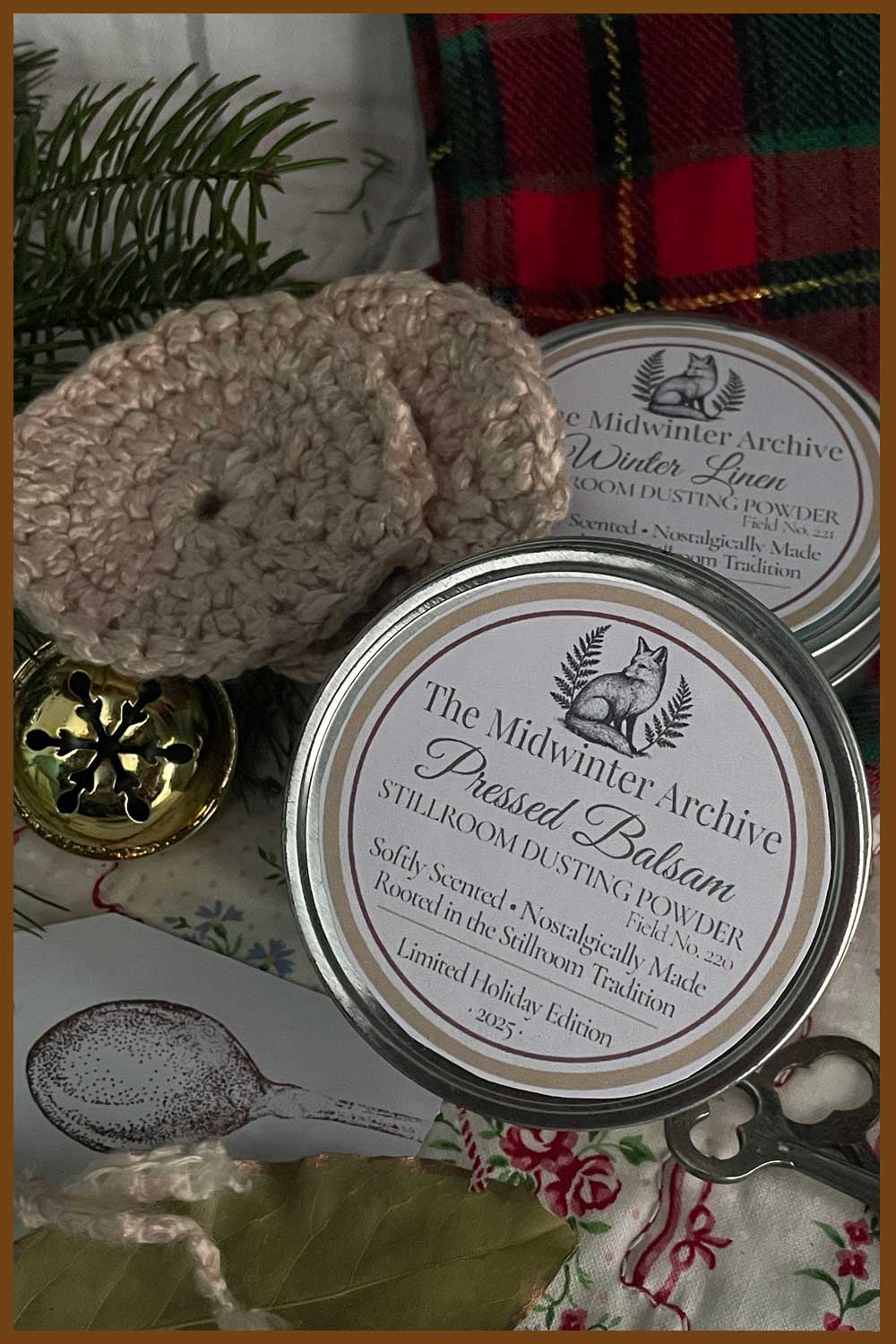 Field No. 220 • Pressed Balsam + Winter Linen Holiday Travel Tin Gift Set · The Midwinter Archive
