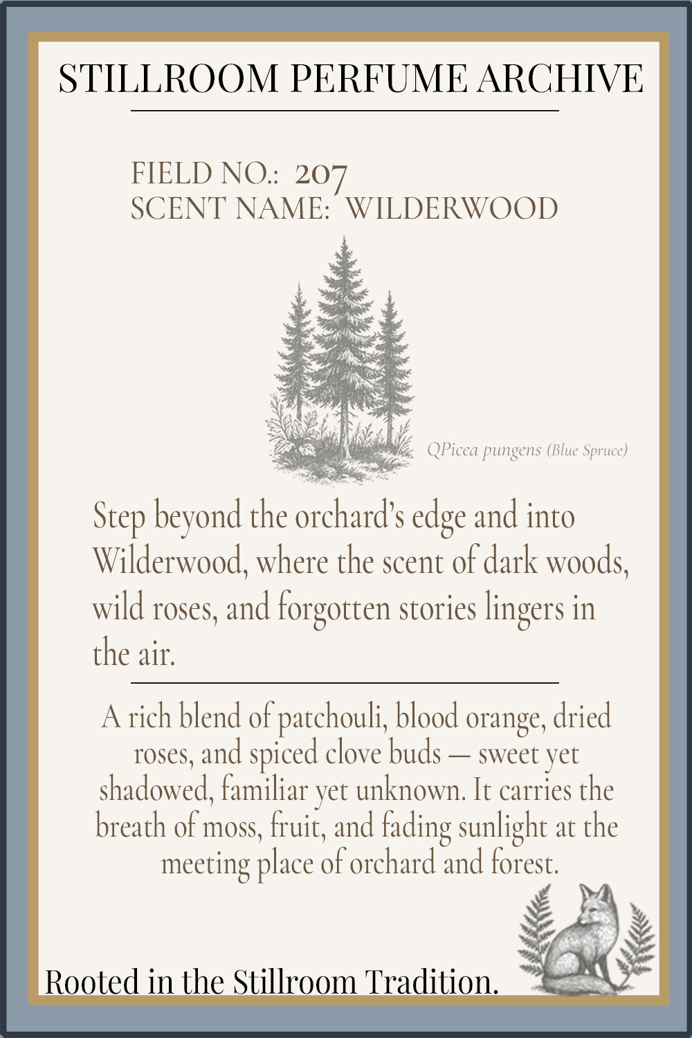 Wilderwood floral infused perfume oil, wild beyond the orchard's edge