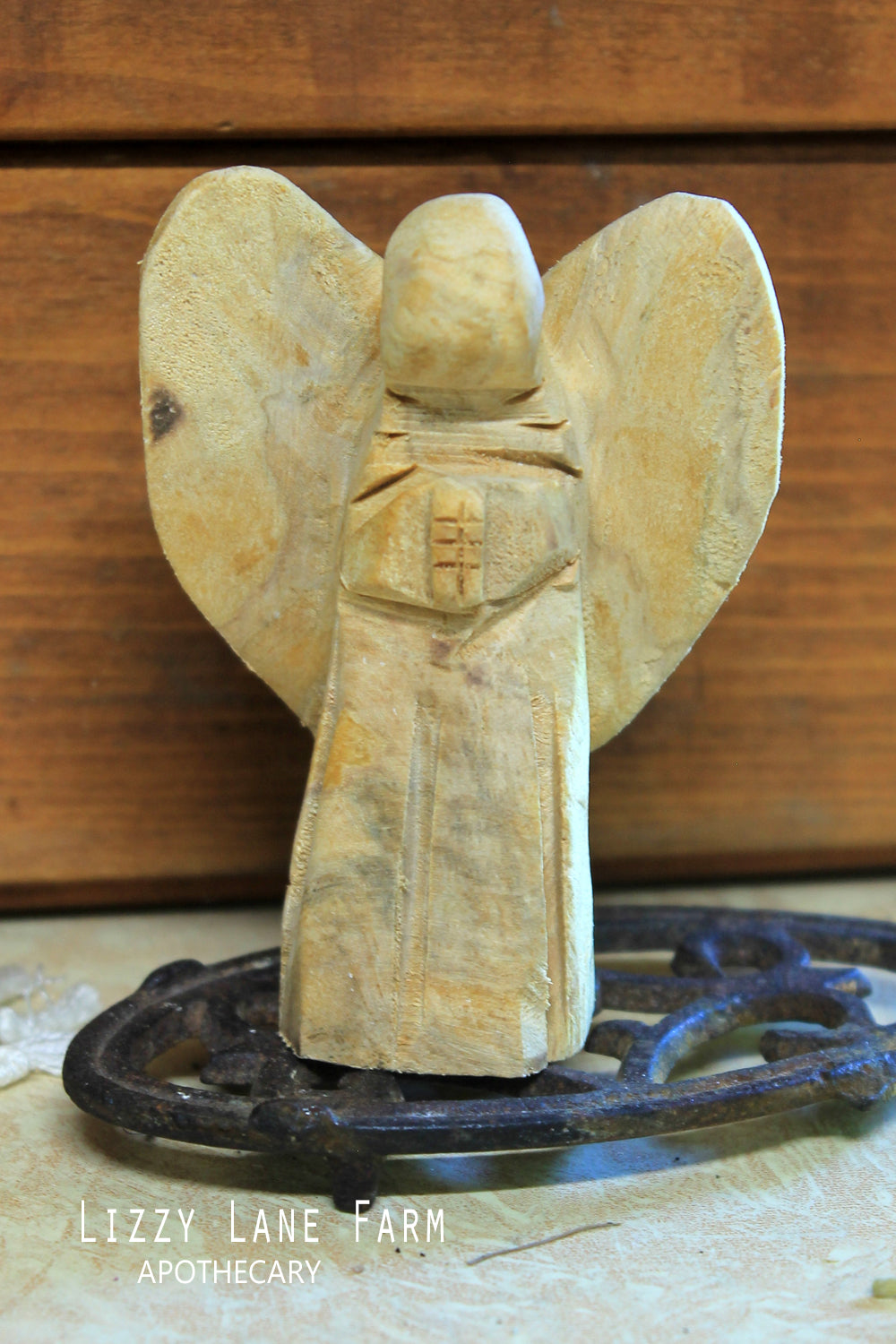 Palo Santo Wooden Angel- Holy Wood hand carved angel