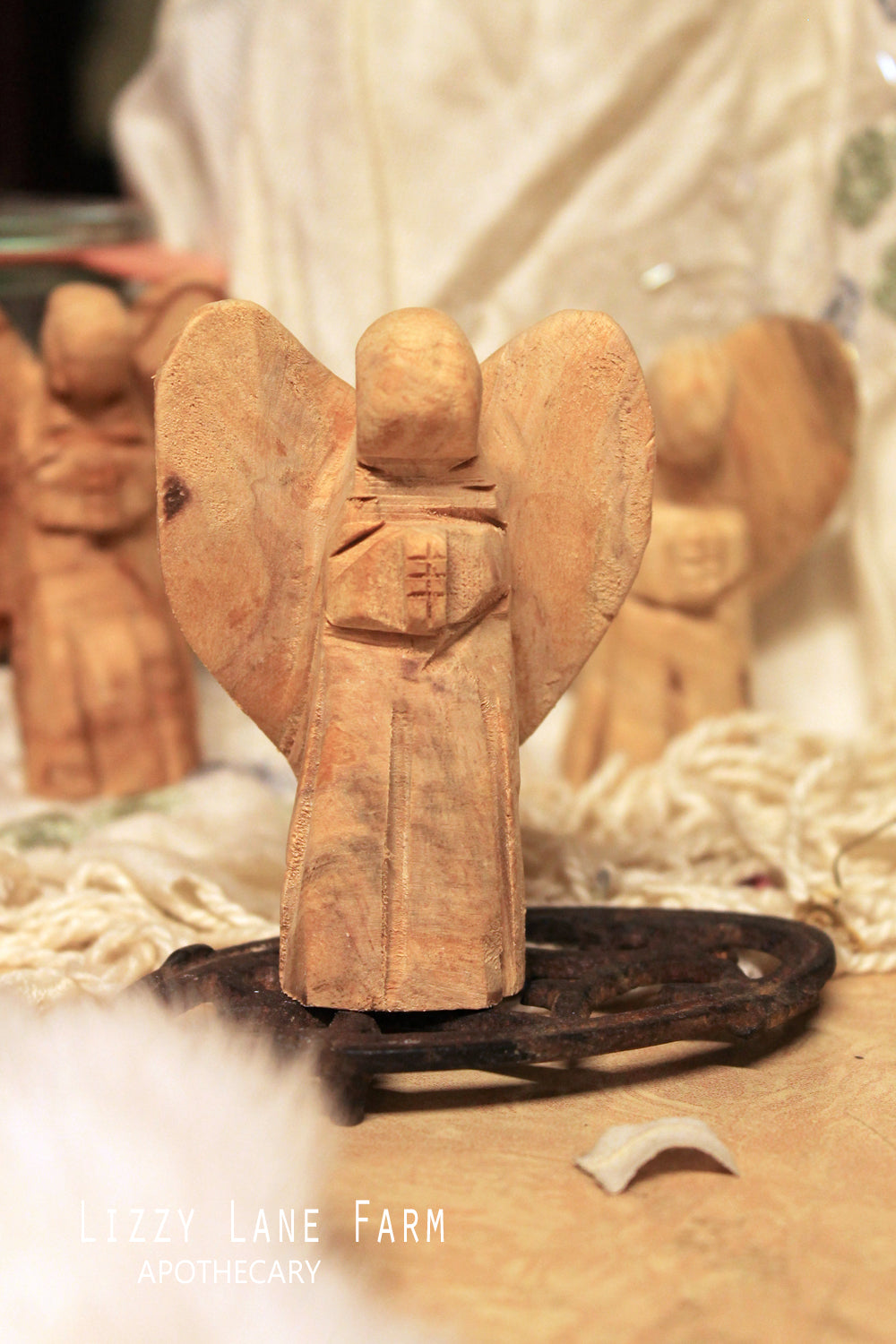 Palo Santo Wooden Angel- Holy Wood hand carved angel