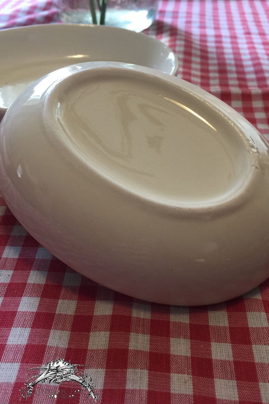 vintage restaurant ware dessert bowls-oval bowls- fruit bowl - Lizzy Lane Farm Apothecary