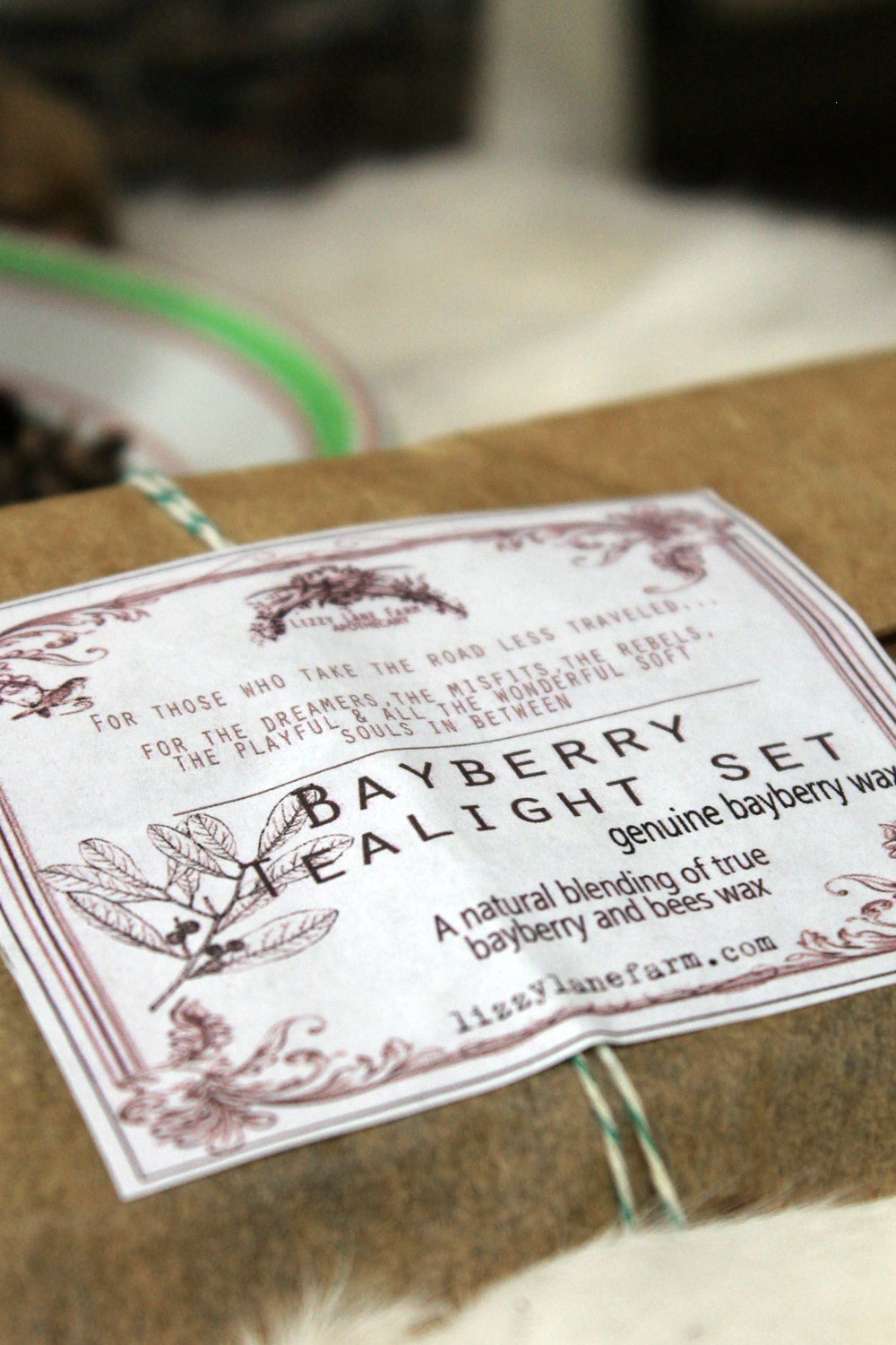 bayberry wax tea light candle-Lizzy Lane Farm