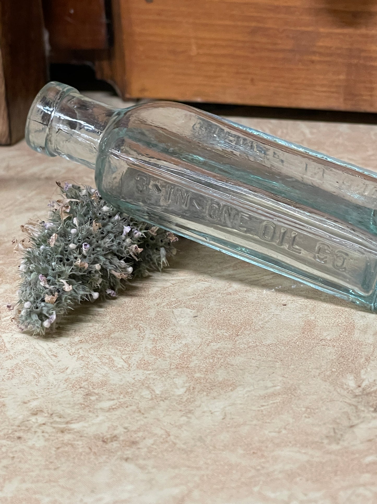 Antique 3 in one oil bottle