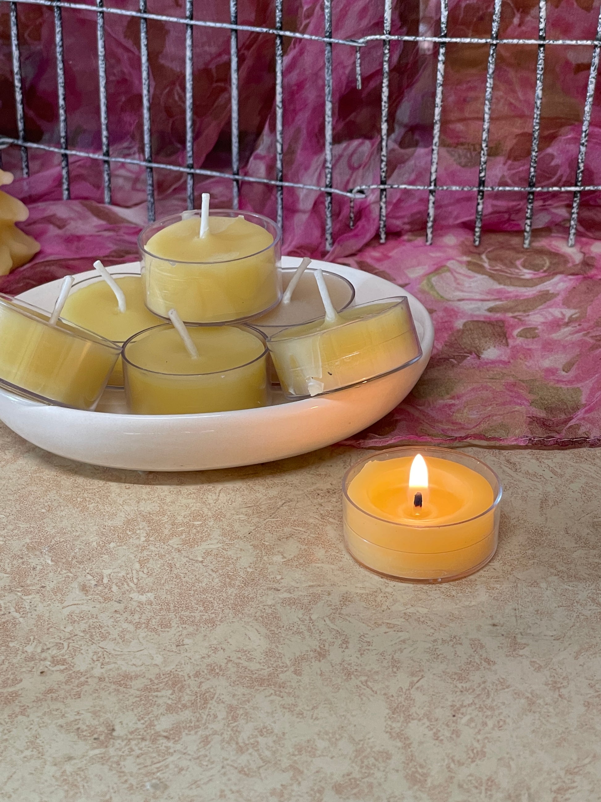 natural beeswax tealight candles 