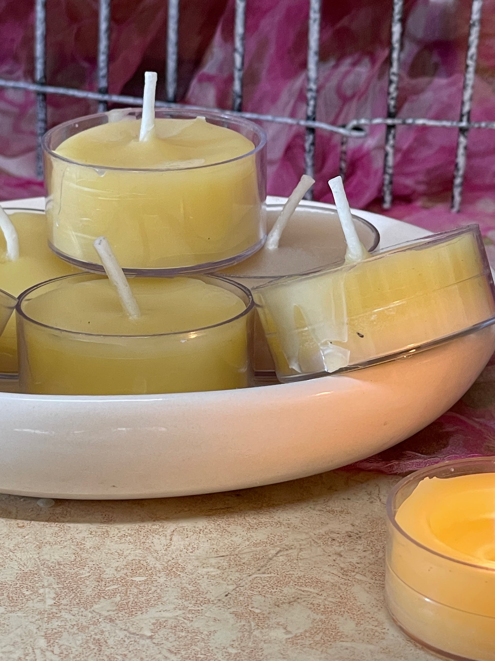 natural beeswax tealight candles 
