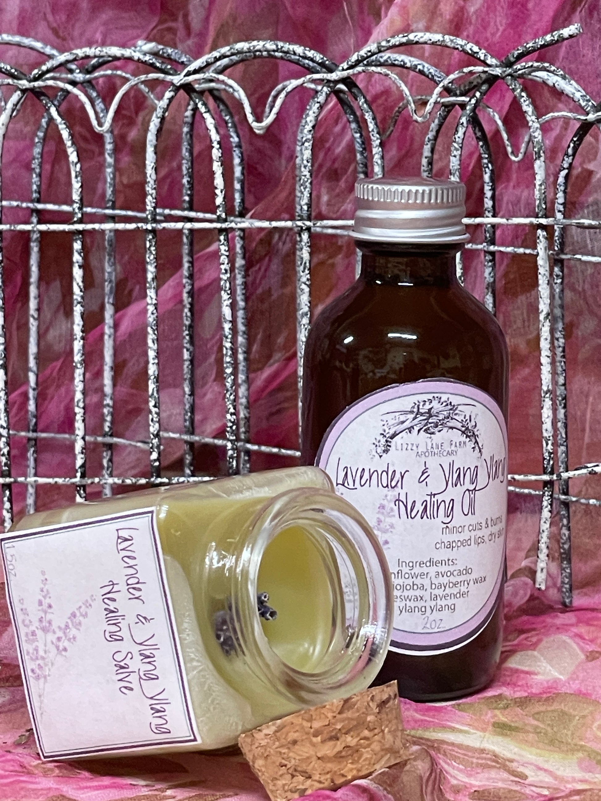 Lavender Healing Salve and Oil Set- Lizzy Lane Farm Apothecary