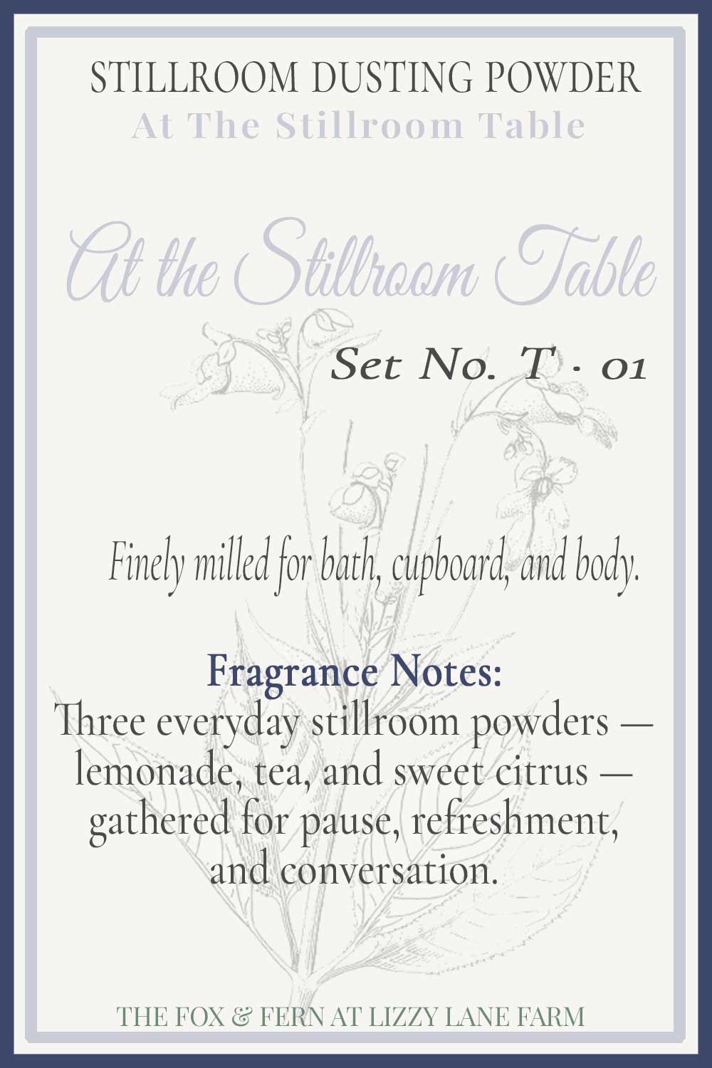 At the Stillroom Table | Apothecary Dusting Powder Set