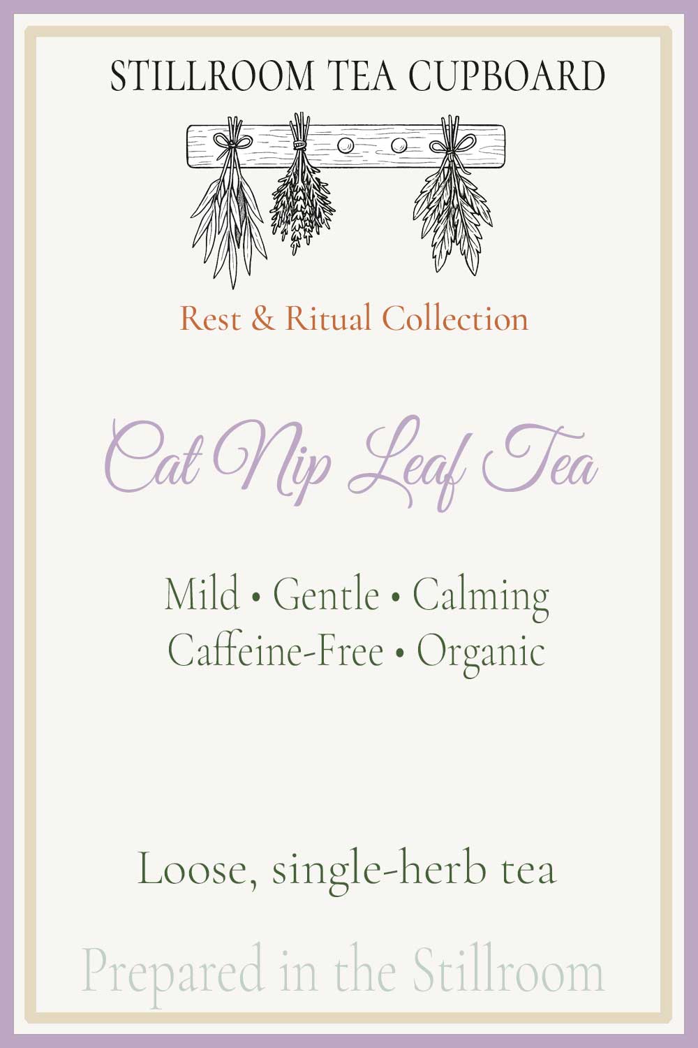 hover card cat nip leaf tea info card