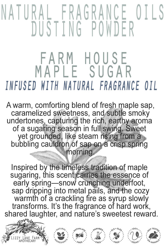 A vintage-inspired product card featuring hand-drawn maple trees, steaming sap buckets, and golden syrup drizzling over fluffy pancakes. The warm color palette and nostalgic details reflect the coziness of early spring traditions.