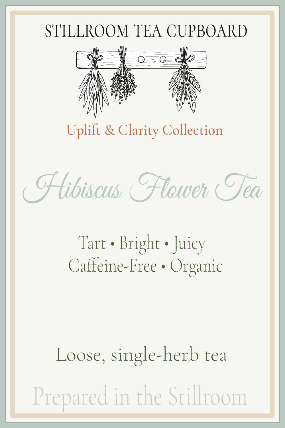 hibiscus flower tea hover card, tart bright juicy tea