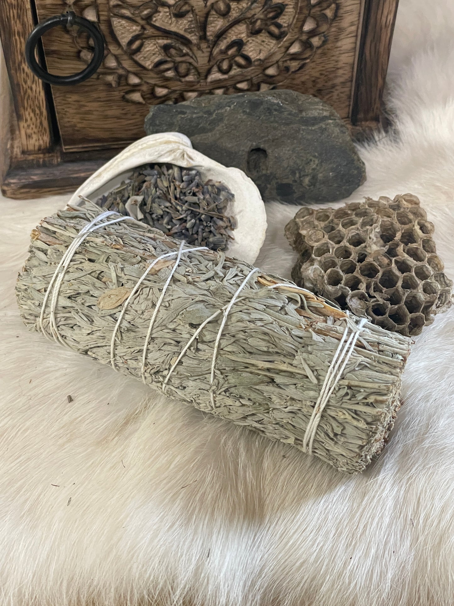 White Copal Smudge Stick- Mountain Sage and Copal Resin