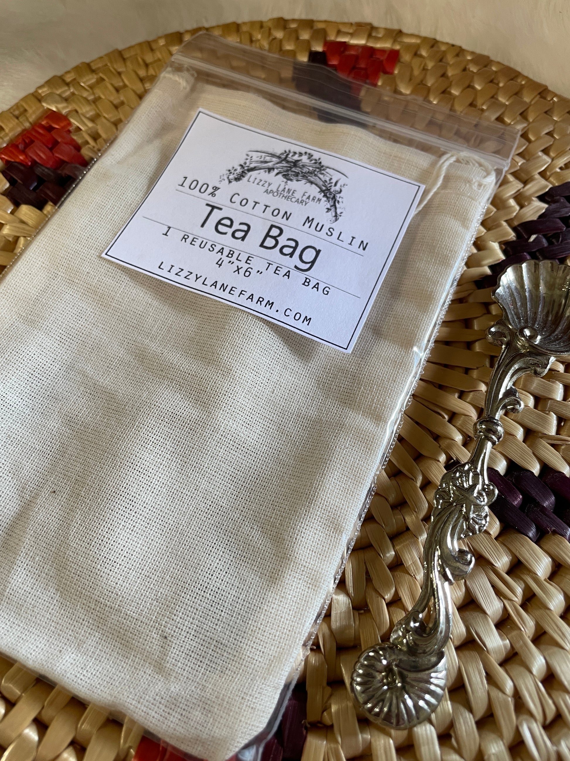 Large Tea Bag | 1 Reusable 100% Cotton Muslin Teapot Bag | Eco-Friendly Bag | Essential Tea Accessory