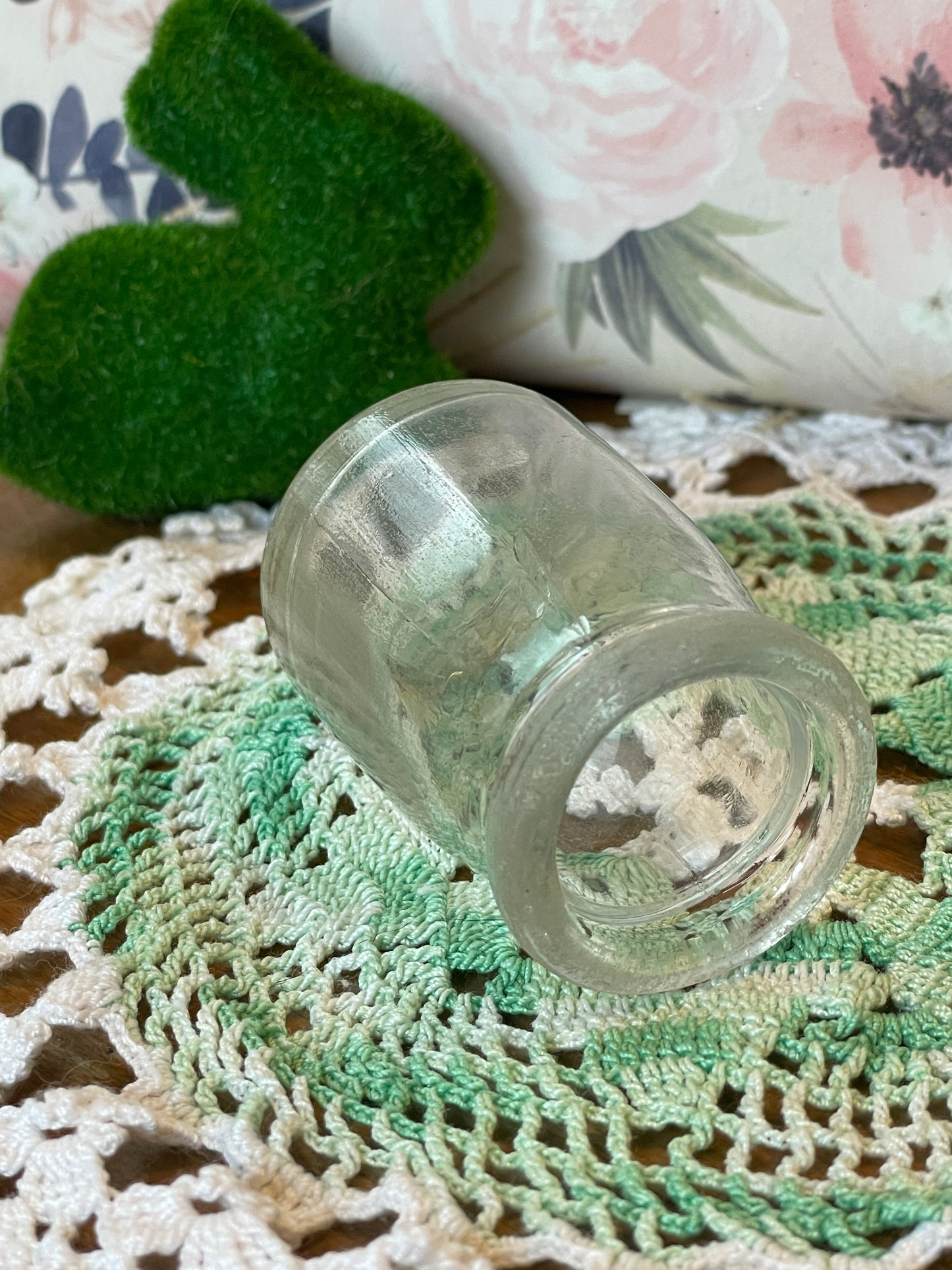 Small Round Vintage Apothecary Bottle 