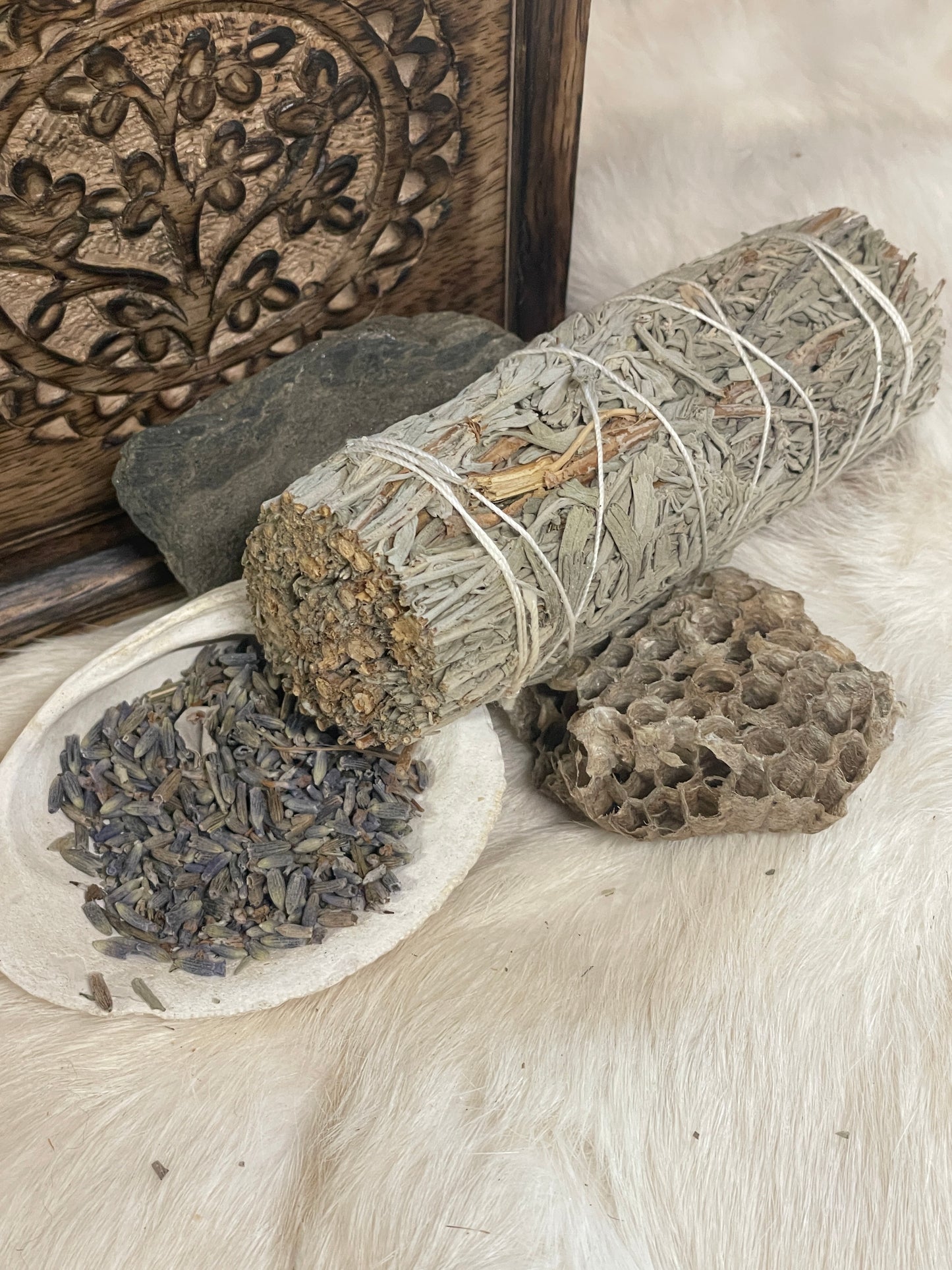 White Copal Smudge Stick- Mountain Sage and Copal Resin