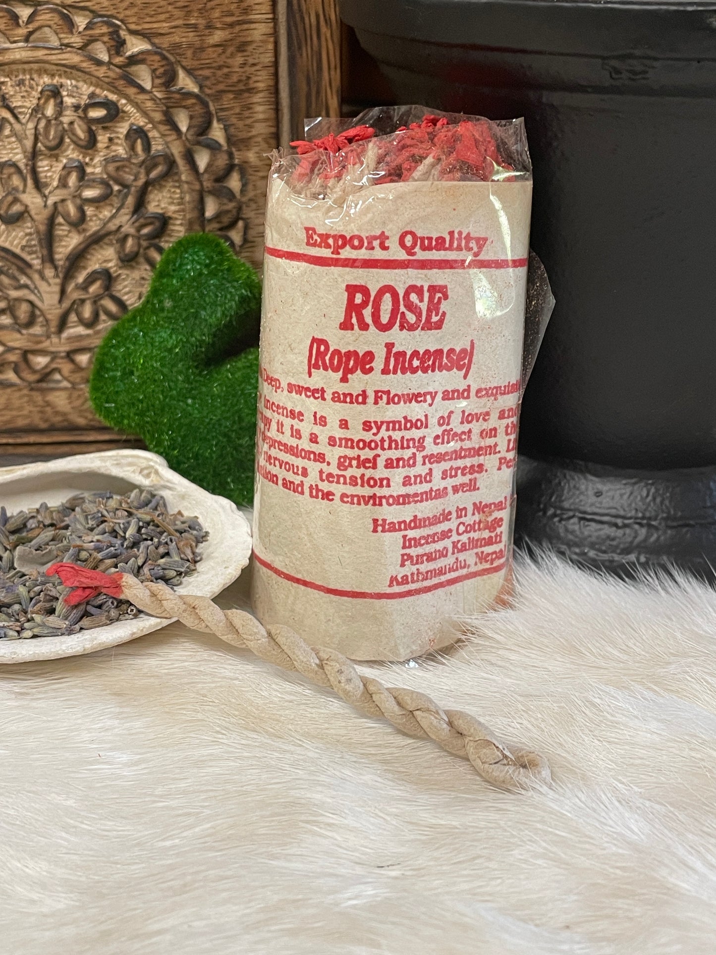 Nepali Rope Incense | Rose Rope Incense | Natural Incense | Meditation and Yoga Healing Incense | Prayer Incense | Nepal Crafts | Rose Scent