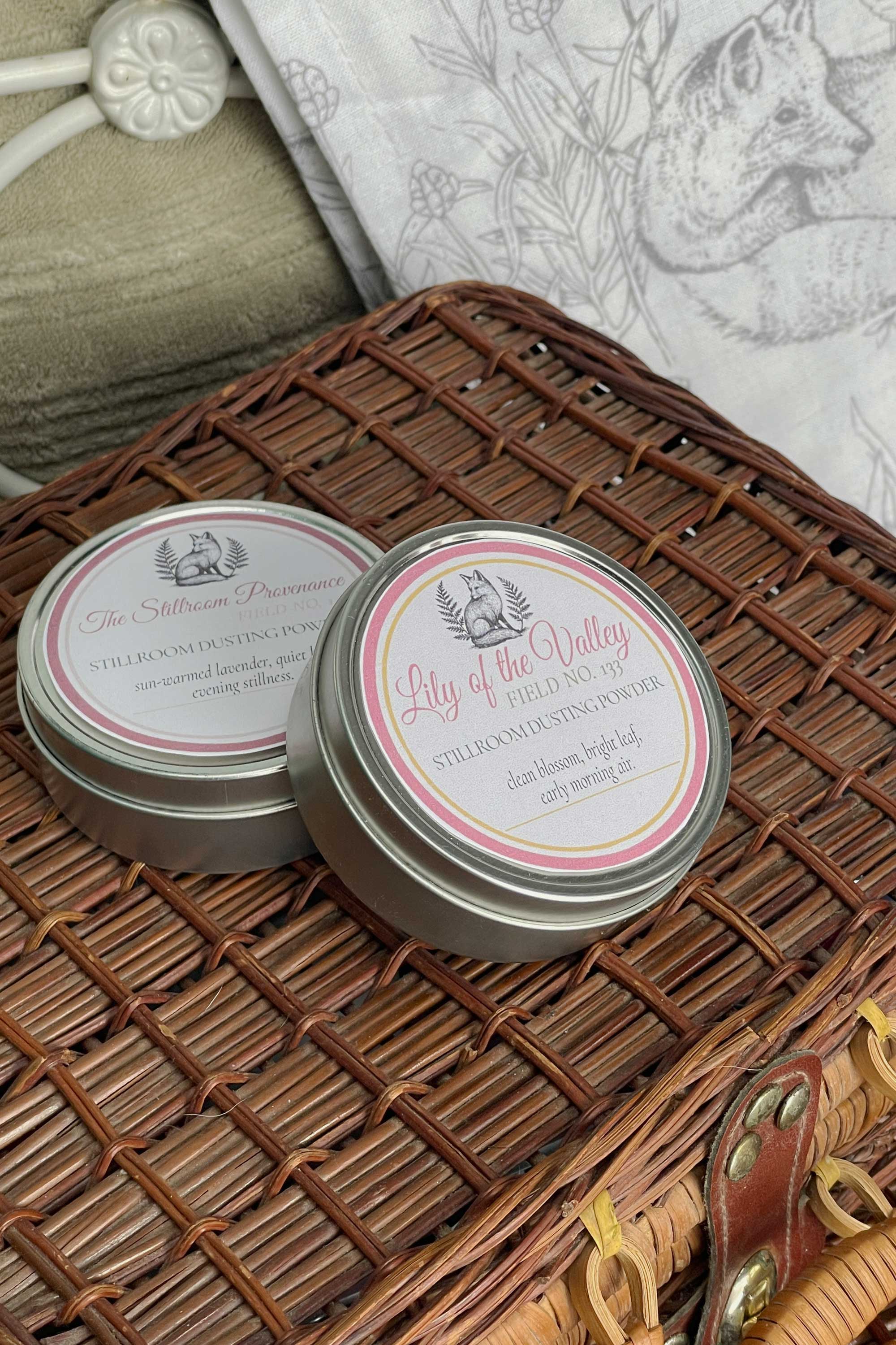 lavender and lily of the valley travel tin set