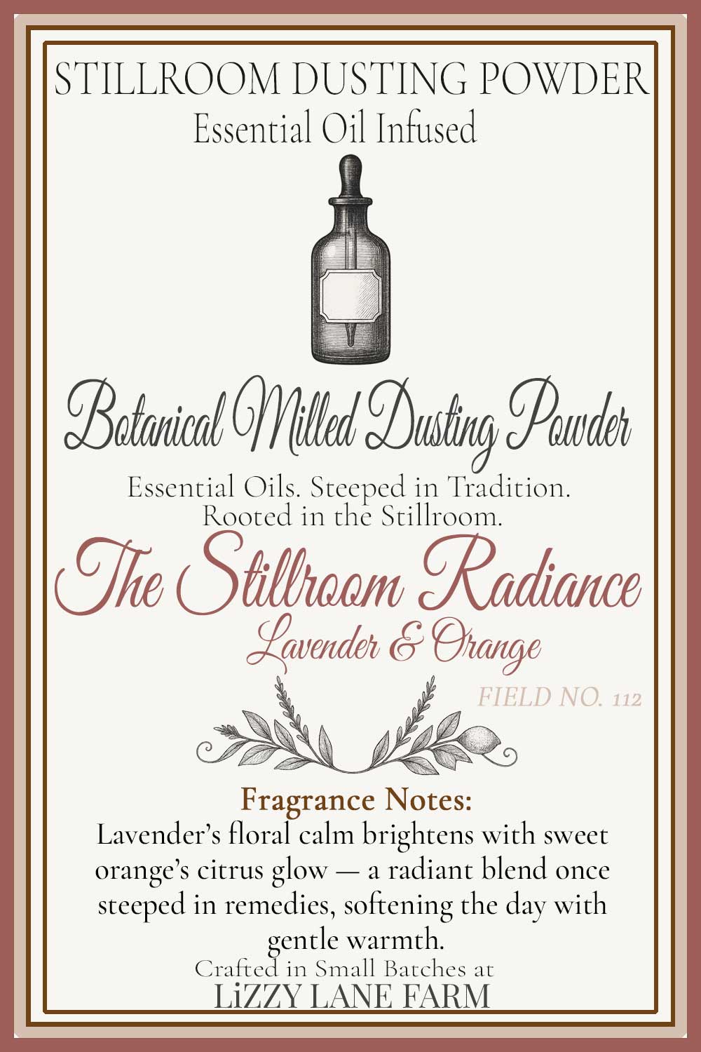 Field No. 112 — Lavender & Orange | The Stillroom Radiance | Essential Oil Infused Dusting Powder
