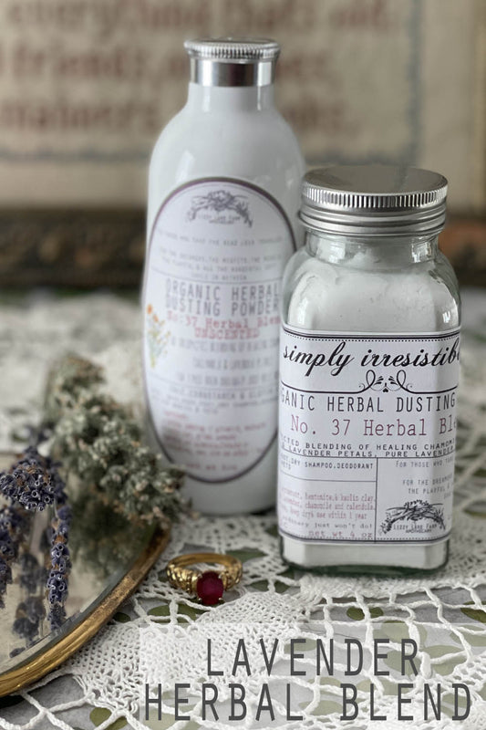 organic herbal lavender blended dusting powder
