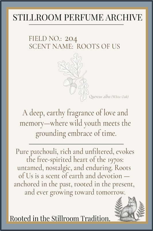 Field No. 204 — Roots of Us | Patchouli Perfume Oil | Stillroom Perfume Archive