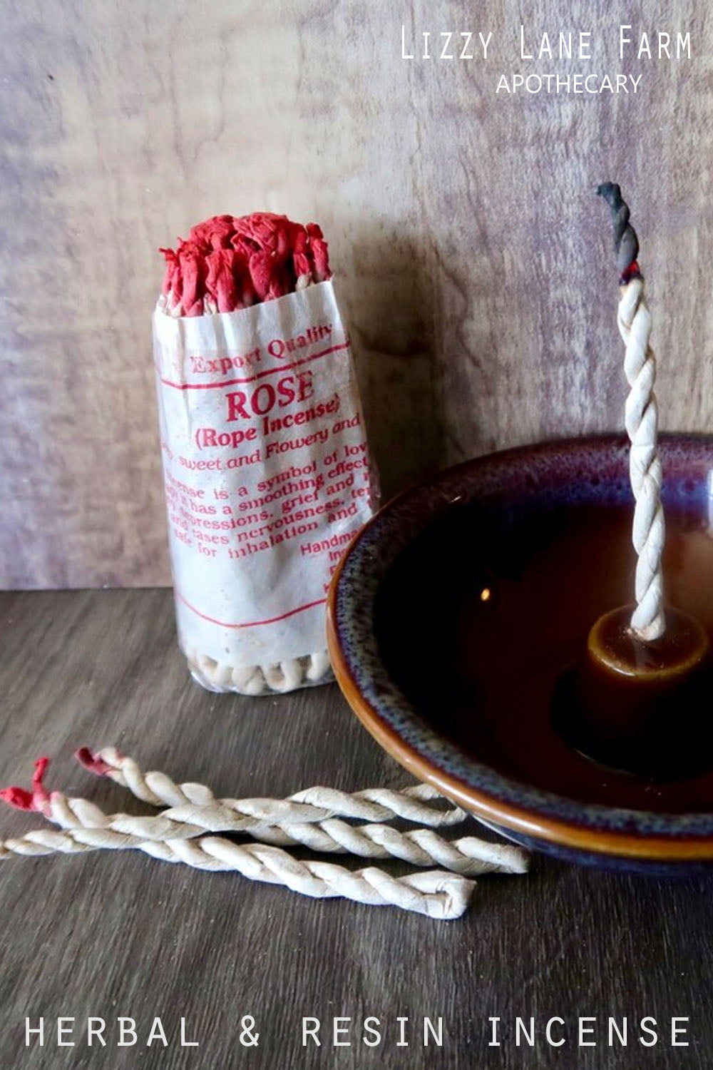 Nepali Rope Incense | Rose Rope Incense | Natural Incense | Meditation and Yoga Healing Incense | Prayer Incense | Nepal Crafts | Rose Scent