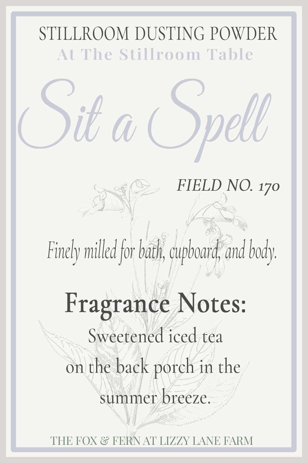 hover card for sit a spell body dusting powder.