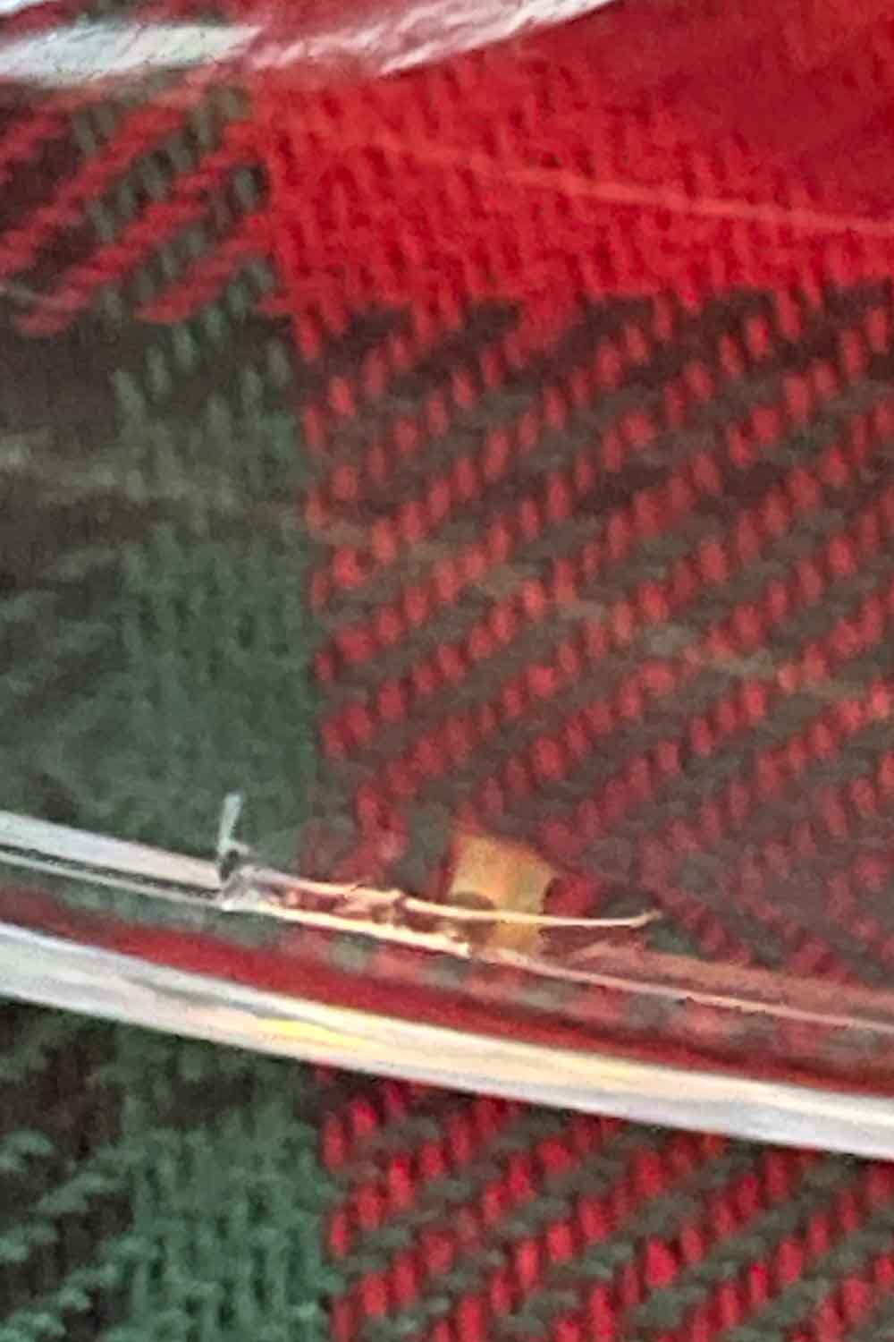 Close-up of Studio Nova vintage powder dish lid showing two small professionally smoothed rim nicks, preserved in safe vintage condition.