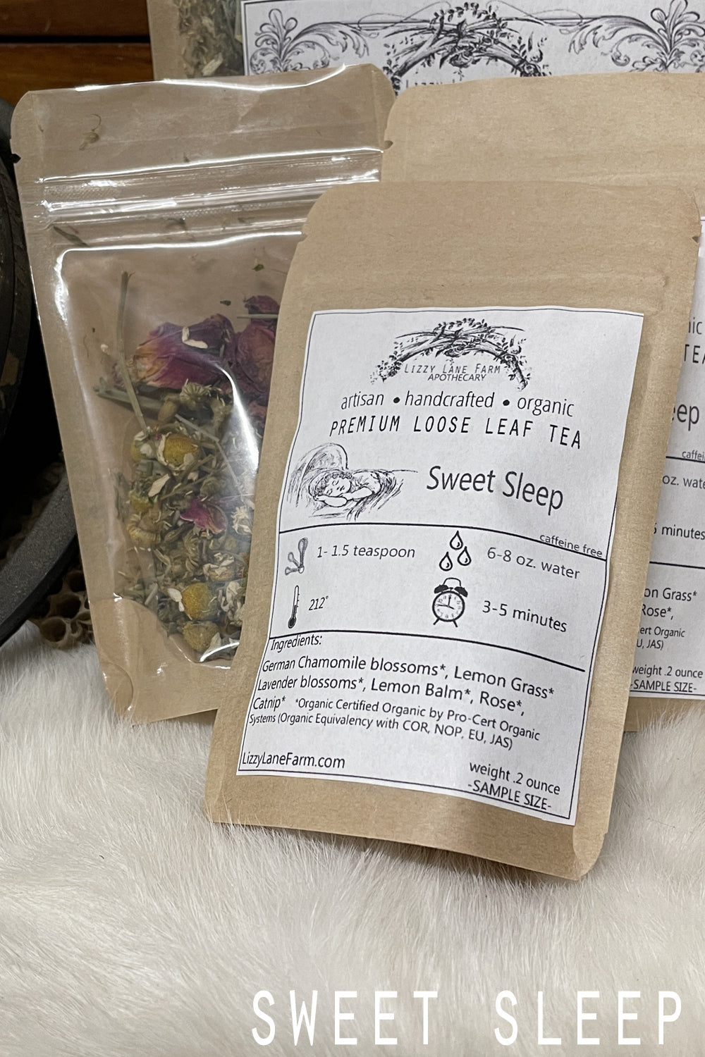 Sweet Sleep Herbal Infusion | | Organic Artisan Handcrafted Herbal Tea | Premium Loose Leaf Tea | Sleepytime Tea | Dreaming & Nighttime