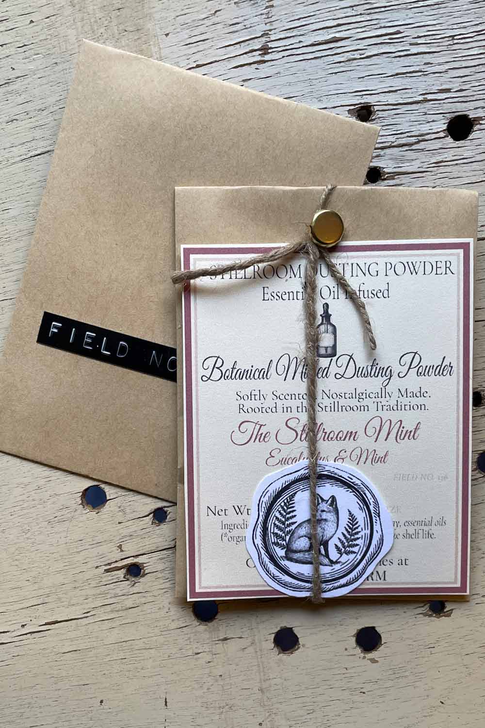 Essential Oil Infused Stillroom Dusting Powders — talc-free body powders scented with pure herbal essential oils.