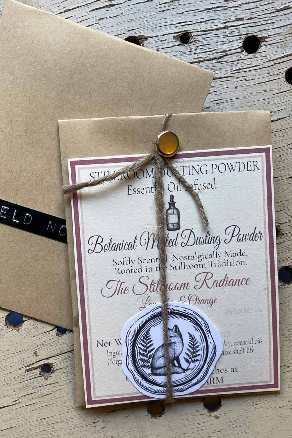 Essential Oil Infused Stillroom Dusting Powders — talc-free body powders scented with pure herbal essential oils.