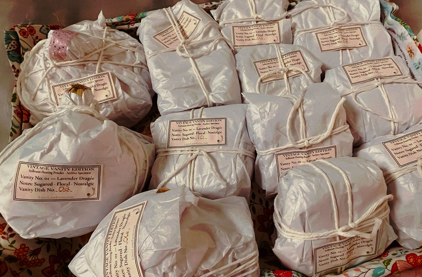 Vanity No. 02- Traditional Lavender Powder Dish Set