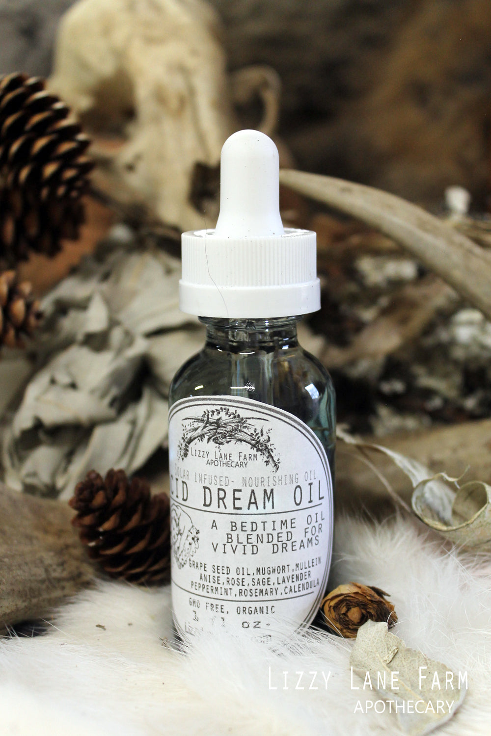 Lucid Dream Oil- Mugwort Oil, Psychic Dream Oil, Dream Spell, Dreams, Dream Magick - Lizzy Lane Farm Apothecary
