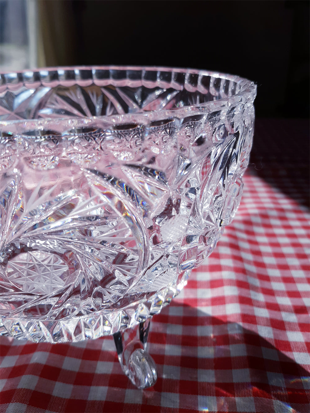 Vintage Vanity Powder Jar Gift Set, Large Cut Crystal Covered Powder Dish - Lizzy Lane Farm Apothecary