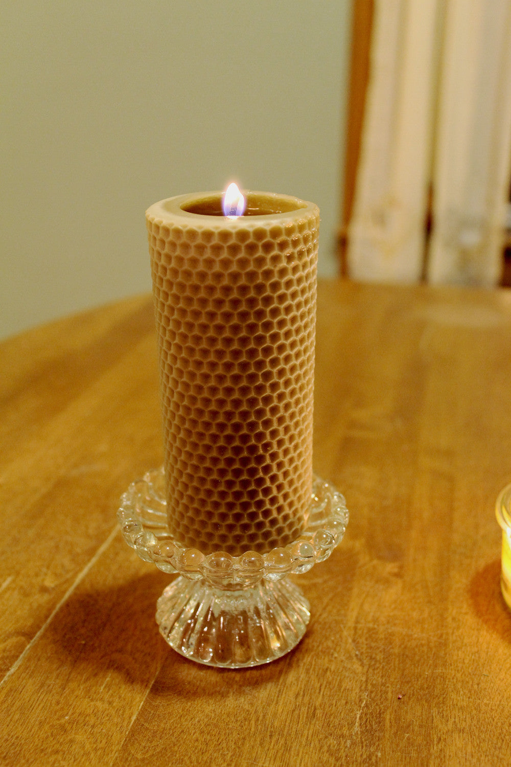 Genuine Bayberry Candle- Honeycomb Pillar Candle - Lizzy Lane Farm Apothecary