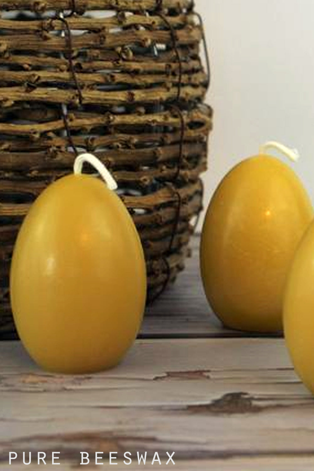 Beeswax Egg Candle- fresh egg - Lizzy Lane Farm Apothecary