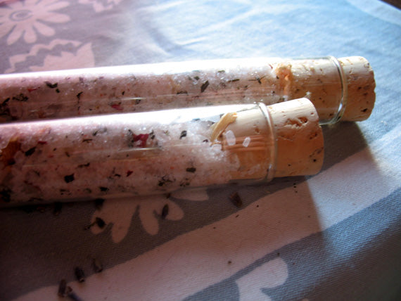 Black Forest Bath Salts glass tubes