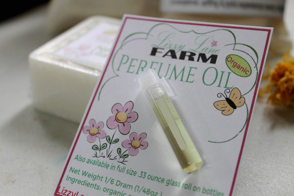Personal Perfume Oil- CANDY CANE WOODLAND-- minty fresh with hints of blue spruce - Lizzy Lane Farm Apothecary