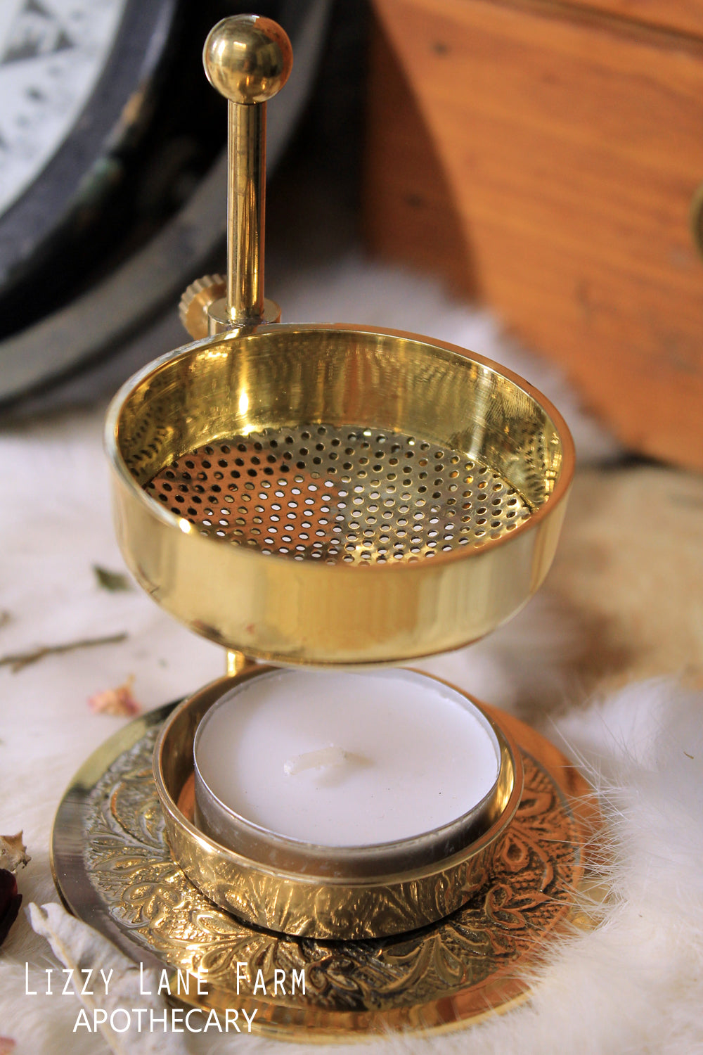 Brass Resin Incense Burner, Fully Adjustable