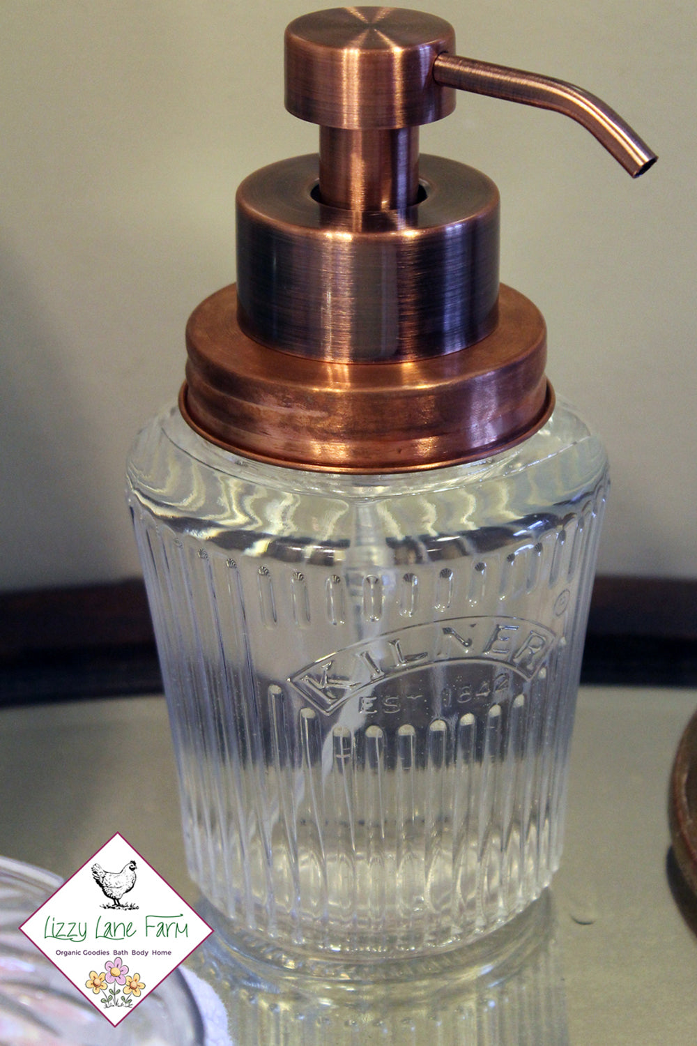Copper Rust Proof Antique Kilner Jar Soap Dispenser-Soap, Foaming Soap Pump - Lizzy Lane Farm Apothecary